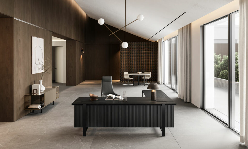 ABOUT-OFFICE_horo_direzionale_join_frassino-carbone-nero HORO_Join - About Office