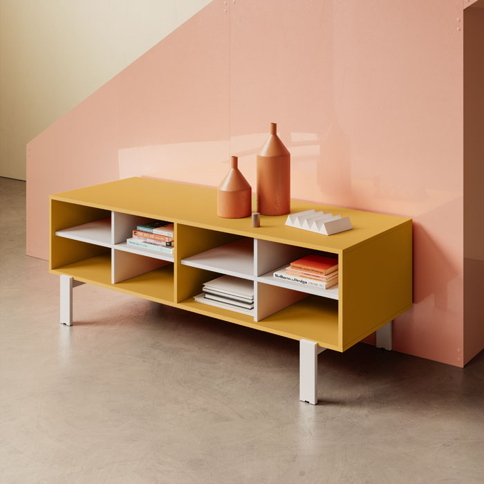 ABOUT-OFFICE_horo_archiviazione_blend_senape-bianco-dance HORO - La collezione direzionale di carattere