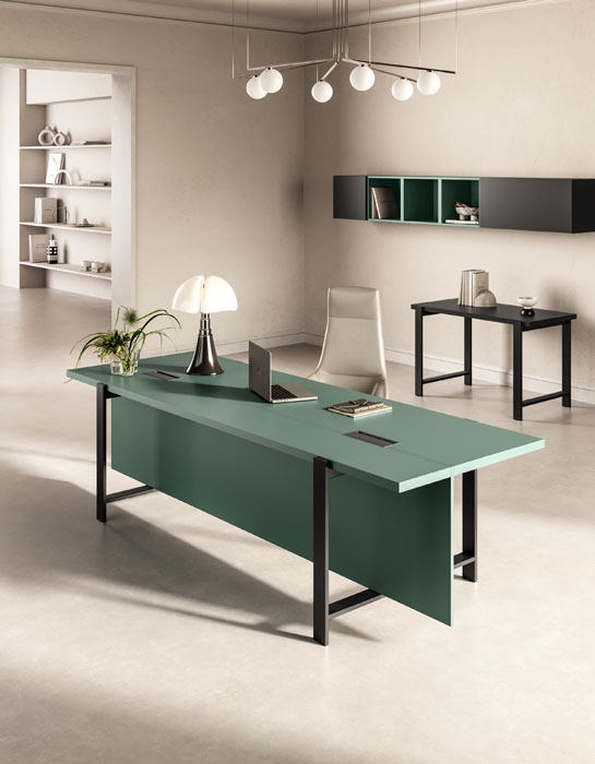 ABOUT-OFFICE_horo_direzionale_join_salvia-nero HORO - La collezione direzionale di carattere