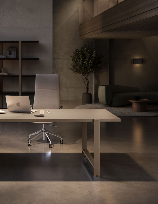 ABOUT-OFFICE_horo_direzionale_pure_grigio-fango HORO - La collezione direzionale di carattere