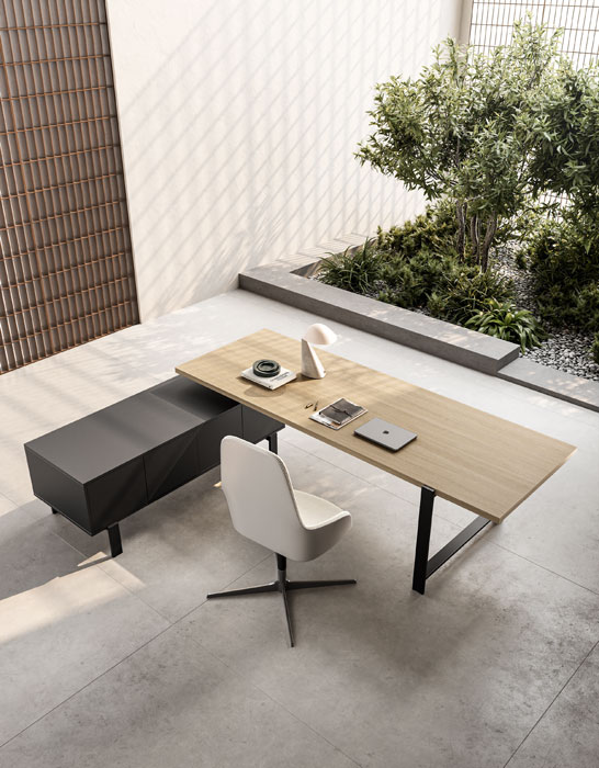 ABOUT-OFFICE_horo_direzionale_pure_rovere-nero HORO - La collezione direzionale di carattere