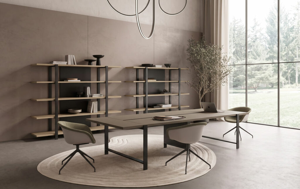 ABOUT-OFFICE_horo_riunione_line_fango-nero HORO - La collezione direzionale di carattere