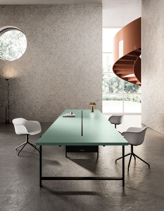 ABOUT-OFFICE_horo_riunione_line_salvia-nero HORO_LINE-riunione - About Office
