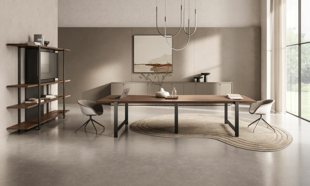 ABOUT-OFFICE_horo_riunione_pure_noce-boheme-nero-grigio-fango HORO_PURE-riunione - About Office